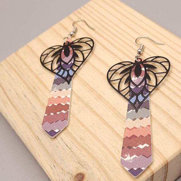 Rainbow Drop Delicate Charm Earring - Picture 2 of 3